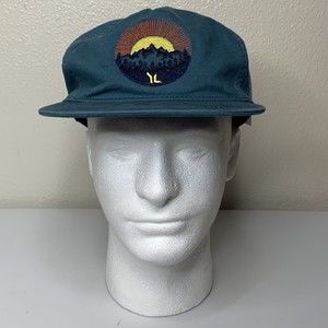 Younglife Sunset Mountain Teal Cap SnapBack Hat 100% Cotton